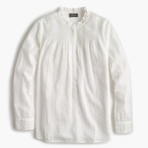 J. Crew Point Sur ruffle classic popover shirt